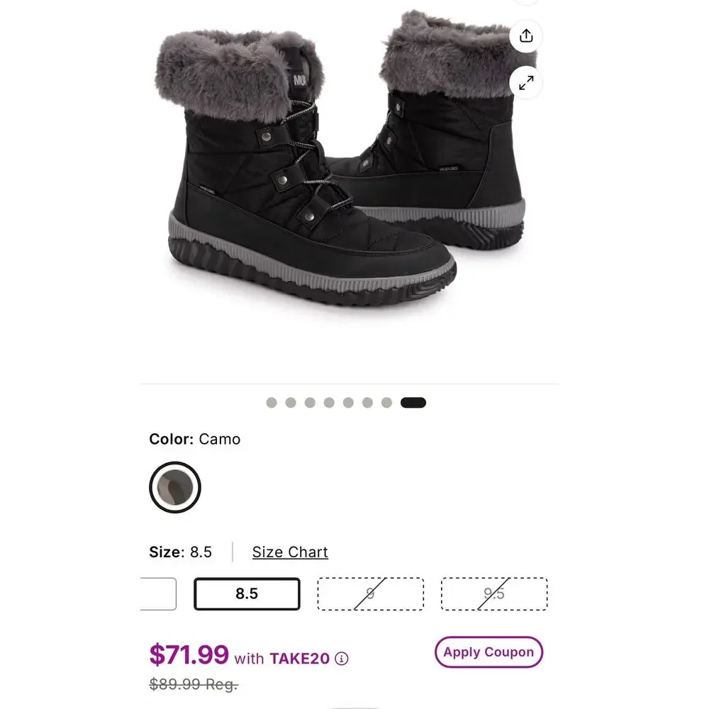 NEW! Size 9.5 MUK LUKS  Winnie Waverly Women's Winter Boots Camo